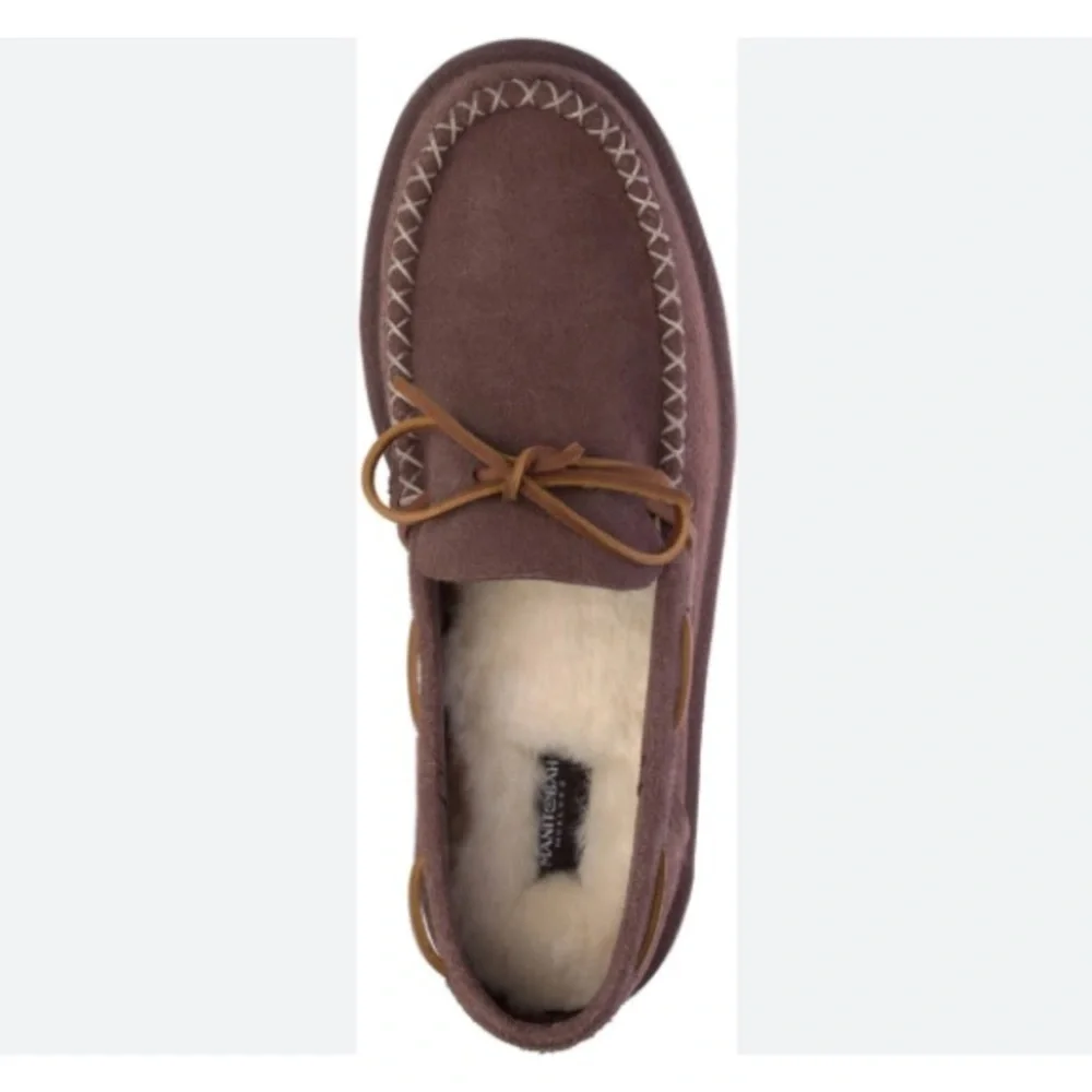Manitobah Mukluks Sherling Lined Cabin Loafers Slippers Brown 9 Cottage Cabin